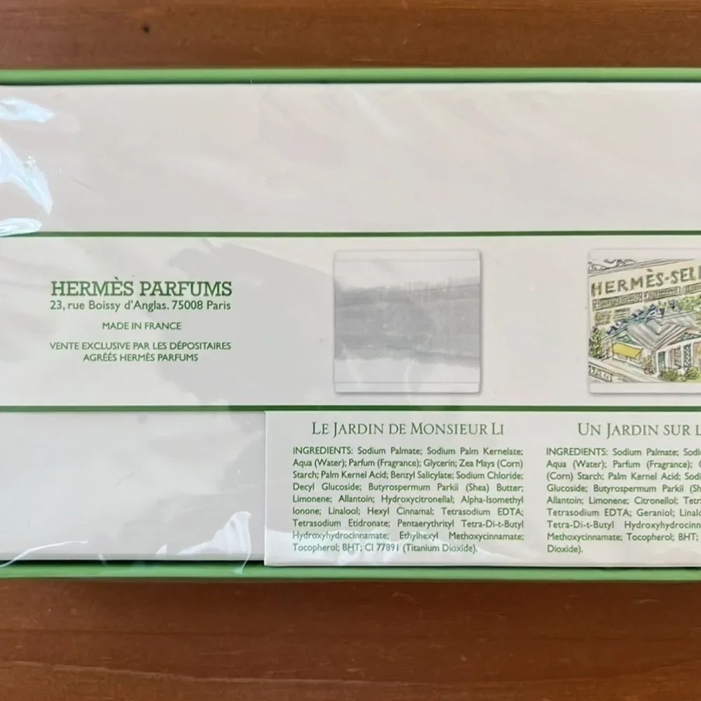 New Hermes soap set (three bar soaps) la collection des parfums-jardins